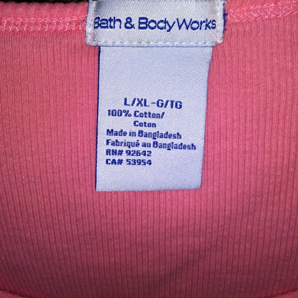 Bath & Body Works Pink Ribbed Tank L/XL - Picture 7 of 7